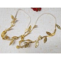 Headband Cenográfico Mamãe e Bebê em Cetim Dourado