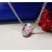 Charm Europeu em Murano e Prata com Flores 