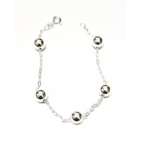 Pulseira de Prata 925 com Bolas de 7mm