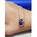 Charm Europeu em Murano Azul com Cristais para Pulseira