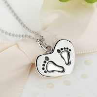 Colar Charm Europeu Heart Mom