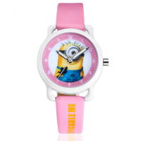 Relógio Infantil Modelo Minions Rosa