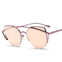Óculos de Sol Fashion Gatinha Rosa Espelhado