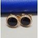 Conjunto de Abotoaduras Dourado Com Cristais - MAI0200