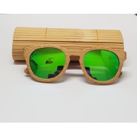 Óculos de Sol de Bambu Masculino Espelhado - RGI024