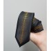 Gravata Slim Importada em Cetim Black com Textura