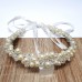 Headband Tiara Para Noiva Ou Daminha Com Cristais E Pérolas