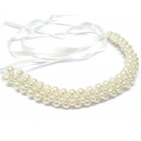 Headband Tiara Com Pérolas Fake - TII0556