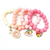 Conjunto De Pulseiras De Contas Coloridas Modelo Infantil