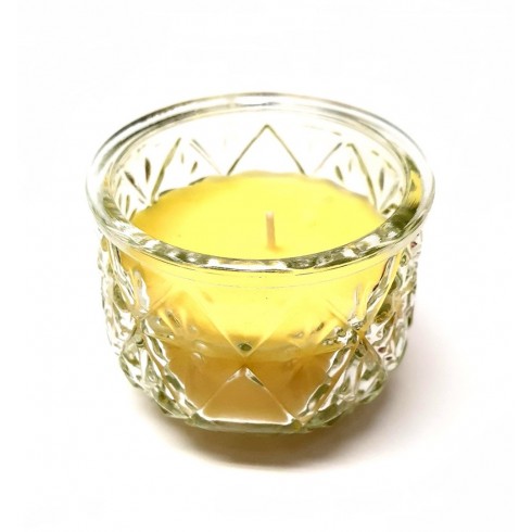 Vela Aromática Colorida Com Suporte De Vidro - CAMP017