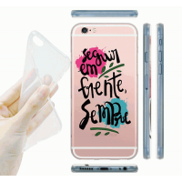 Capa de Silicone para iPhone com Frases