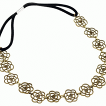 Headband Tiara Em Metal Formato Flor