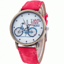 Relógio Estilo Vintage com Desenho de Bike