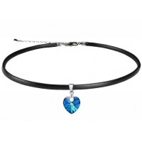 Colar Choker Com Cristal Coração Brilhante