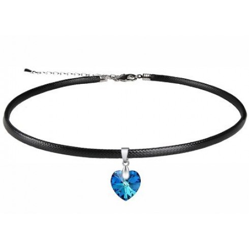 Colar Choker Com Cristal Coração Brilhante