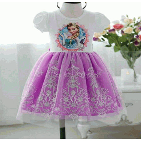 Vestido Infantil Princesa de Frozen