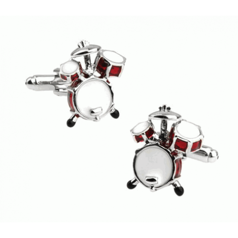 Conjunto De Abotoaduras Formato de Bateria